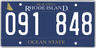 RI license plate 091848