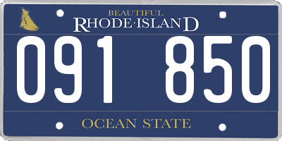 RI license plate 091850