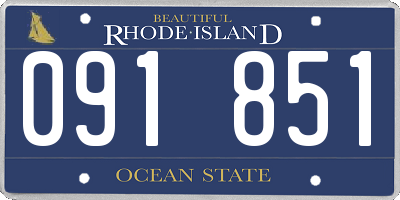 RI license plate 091851