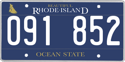 RI license plate 091852