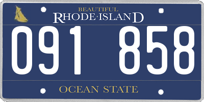 RI license plate 091858
