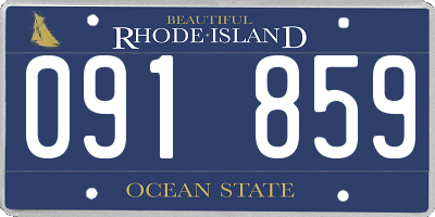 RI license plate 091859