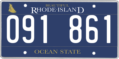 RI license plate 091861