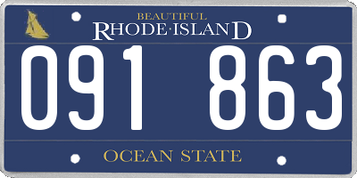 RI license plate 091863