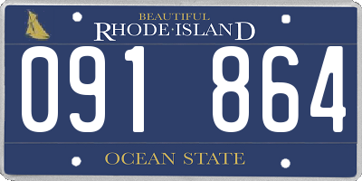 RI license plate 091864