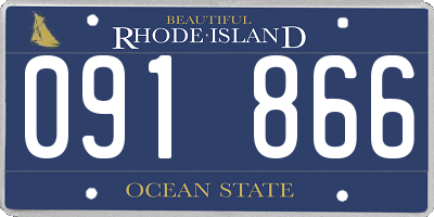RI license plate 091866