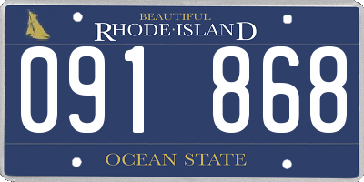 RI license plate 091868