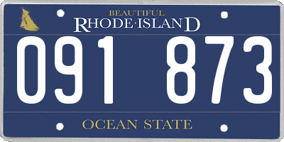 RI license plate 091873