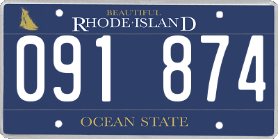 RI license plate 091874