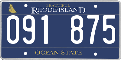 RI license plate 091875