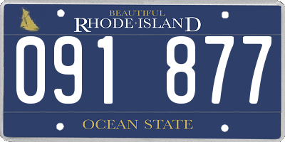 RI license plate 091877