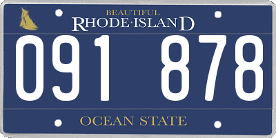 RI license plate 091878