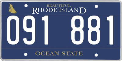 RI license plate 091881
