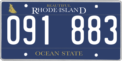 RI license plate 091883