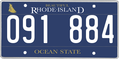 RI license plate 091884