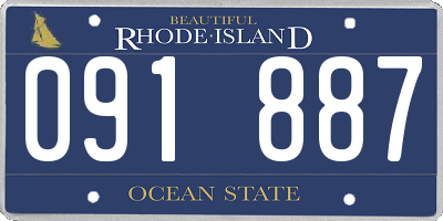 RI license plate 091887