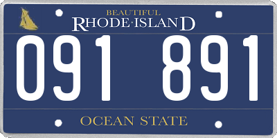 RI license plate 091891