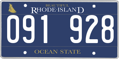 RI license plate 091928