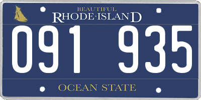 RI license plate 091935