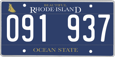 RI license plate 091937