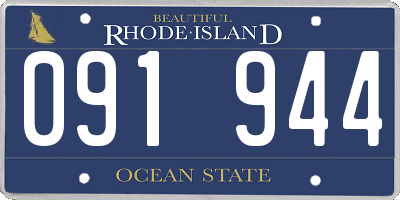 RI license plate 091944