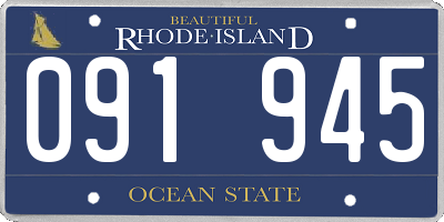 RI license plate 091945