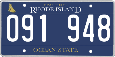 RI license plate 091948