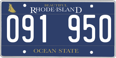 RI license plate 091950