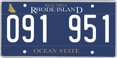 RI license plate 091951