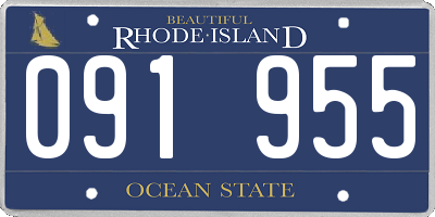 RI license plate 091955