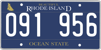 RI license plate 091956
