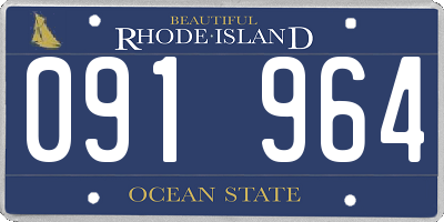 RI license plate 091964