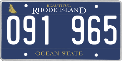 RI license plate 091965