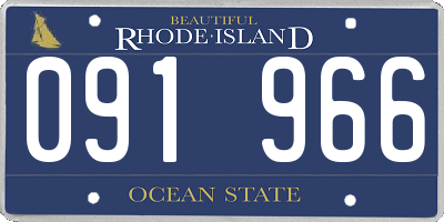 RI license plate 091966