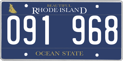 RI license plate 091968