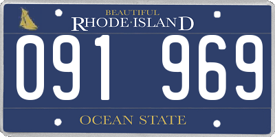 RI license plate 091969
