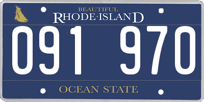 RI license plate 091970