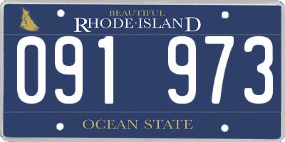 RI license plate 091973