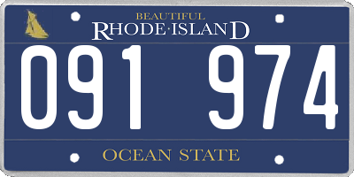 RI license plate 091974