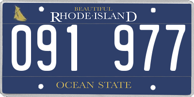 RI license plate 091977