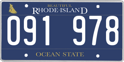 RI license plate 091978