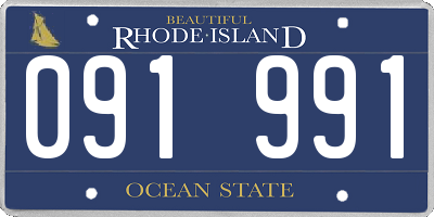RI license plate 091991
