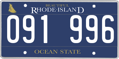 RI license plate 091996