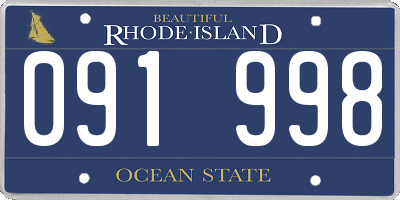 RI license plate 091998
