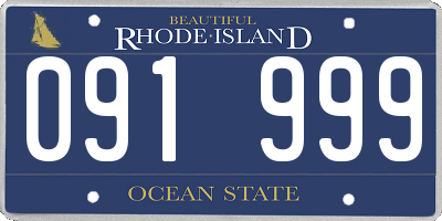RI license plate 091999