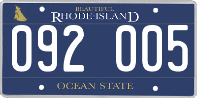 RI license plate 092005