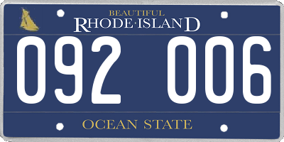 RI license plate 092006