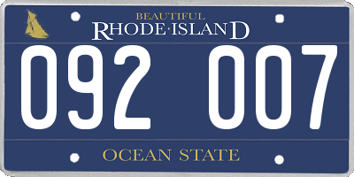 RI license plate 092007