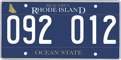 RI license plate 092012