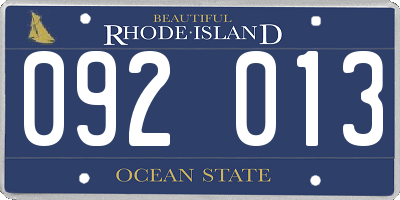 RI license plate 092013